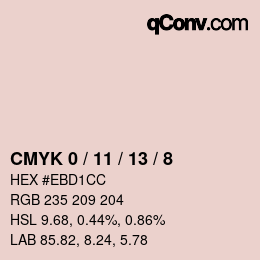 カラーコード: CMYK 0 / 11 / 13 / 8 | qconv.com