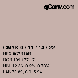 カラーコード: CMYK 0 / 11 / 14 / 22 | qconv.com