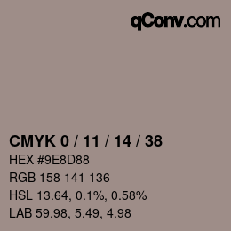 Color code: CMYK 0 / 11 / 14 / 38 | qconv.com