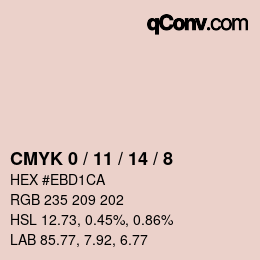 カラーコード: CMYK 0 / 11 / 14 / 8 | qconv.com