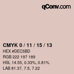 颜色代码: CMYK 0 / 11 / 15 / 13 | qconv.com