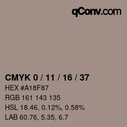 颜色代码: CMYK 0 / 11 / 16 / 37 | qconv.com