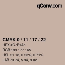 カラーコード: CMYK 0 / 11 / 17 / 22 | qconv.com