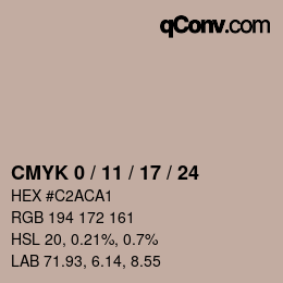 Color code: CMYK 0 / 11 / 17 / 24 | qconv.com