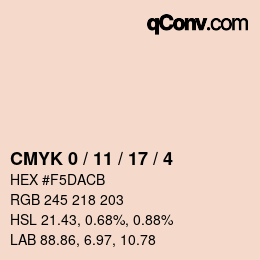 Color code: CMYK 0 / 11 / 17 / 4 | qconv.com