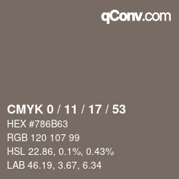 Color code: CMYK 0 / 11 / 17 / 53 | qconv.com