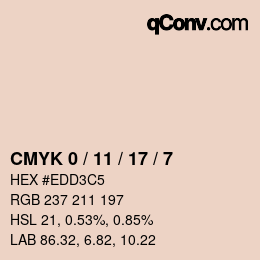 Color code: CMYK 0 / 11 / 17 / 7 | qconv.com