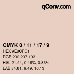 Color code: CMYK 0 / 11 / 17 / 9 | qconv.com