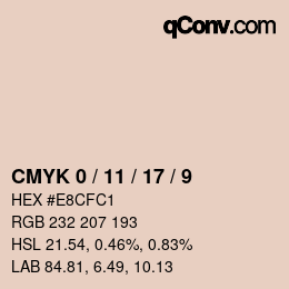 Color code: CMYK 0 / 11 / 17 / 9 | qconv.com