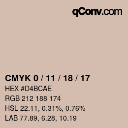 颜色代码: CMYK 0 / 11 / 18 / 17 | qconv.com