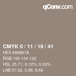 Color code: CMYK 0 / 11 / 19 / 41 | qconv.com
