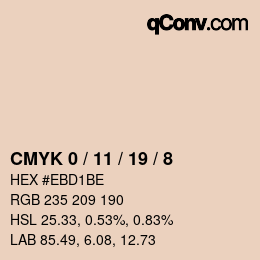 颜色代码: CMYK 0 / 11 / 19 / 8 | qconv.com