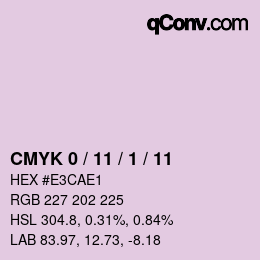 カラーコード: CMYK 0 / 11 / 1 / 11 | qconv.com