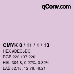 カラーコード: CMYK 0 / 11 / 1 / 13 | qconv.com