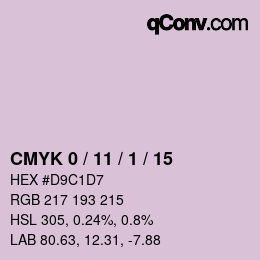 カラーコード: CMYK 0 / 11 / 1 / 15 | qconv.com