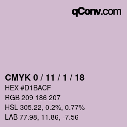 カラーコード: CMYK 0 / 11 / 1 / 18 | qconv.com