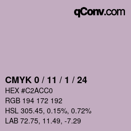 Color code: CMYK 0 / 11 / 1 / 24 | qconv.com