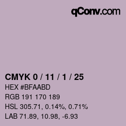 カラーコード: CMYK 0 / 11 / 1 / 25 | qconv.com