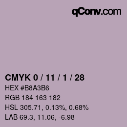 Color code: CMYK 0 / 11 / 1 / 28 | qconv.com