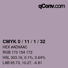 カラーコード: CMYK 0 / 11 / 1 / 32 | qconv.com