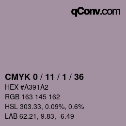 颜色代码: CMYK 0 / 11 / 1 / 36 | qconv.com