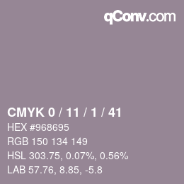 Color code: CMYK 0 / 11 / 1 / 41 | qconv.com