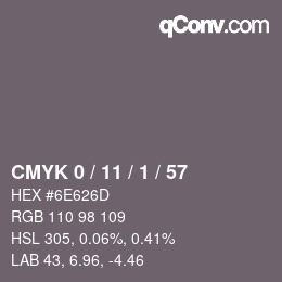 Color code: CMYK 0 / 11 / 1 / 57 | qconv.com