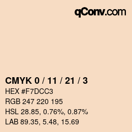 Color code: CMYK 0 / 11 / 21 / 3 | qconv.com