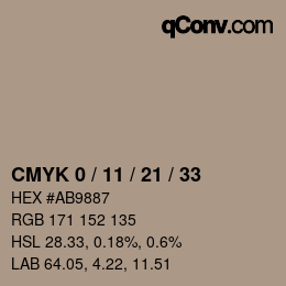 Color code: CMYK 0 / 11 / 21 / 33 | qconv.com