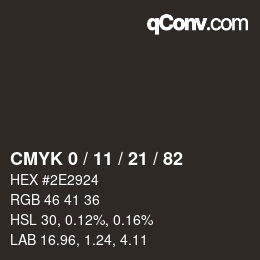 Color code: CMYK 0 / 11 / 21 / 82 | qconv.com