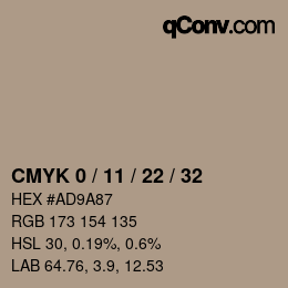 Color code: CMYK 0 / 11 / 22 / 32 | qconv.com