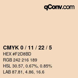 Color code: CMYK 0 / 11 / 22 / 5 | qconv.com
