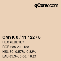 颜色代码: CMYK 0 / 11 / 22 / 8 | qconv.com