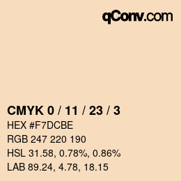 颜色代码: CMYK 0 / 11 / 23 / 3 | qconv.com