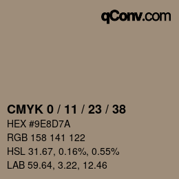 Color code: CMYK 0 / 11 / 23 / 38 | qconv.com