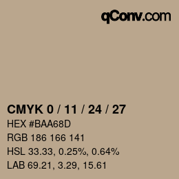 Color code: CMYK 0 / 11 / 24 / 27 | qconv.com - big