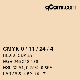 Color code: CMYK 0 / 11 / 24 / 4 | qconv.com