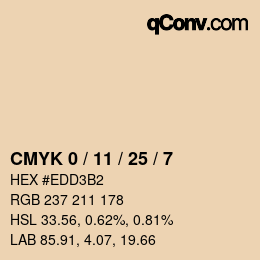 Color code: CMYK 0 / 11 / 25 / 7 | qconv.com