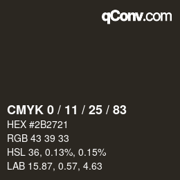Color code: CMYK 0 / 11 / 25 / 83 | qconv.com