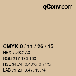 Color code: CMYK 0 / 11 / 26 / 15 | qconv.com