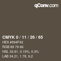 颜色代码: CMYK 0 / 11 / 26 / 65 | qconv.com