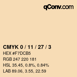 Color code: CMYK 0 / 11 / 27 / 3 | qconv.com