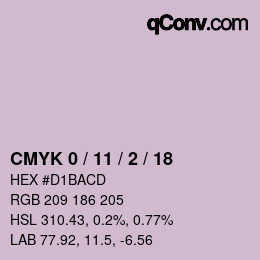 Color code: CMYK 0 / 11 / 2 / 18 | qconv.com