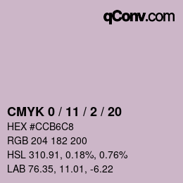 Color code: CMYK 0 / 11 / 2 / 20 | qconv.com