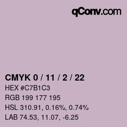 Color code: CMYK 0 / 11 / 2 / 22 | qconv.com