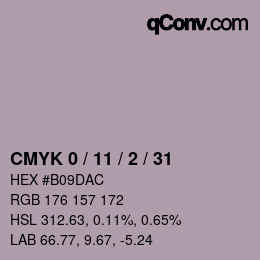 Color code: CMYK 0 / 11 / 2 / 31 | qconv.com