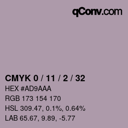 Color code: CMYK 0 / 11 / 2 / 32 | qconv.com