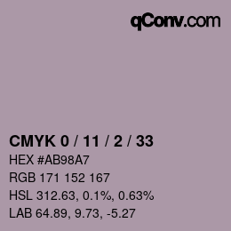 Color code: CMYK 0 / 11 / 2 / 33 | qconv.com