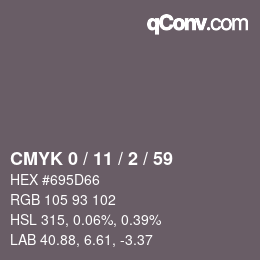 Color code: CMYK 0 / 11 / 2 / 59 | qconv.com
