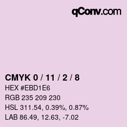 Color code: CMYK 0 / 11 / 2 / 8 | qconv.com